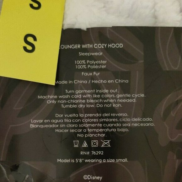 DISNEY Women Mickey Minnie Mouse Cozy Fleece Lounge Dress Hoodie Kangaroo Pocket - Picture 9 of 9